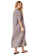 Vestido Camisetão Midi Cinza Estampa Love Yacamim E25