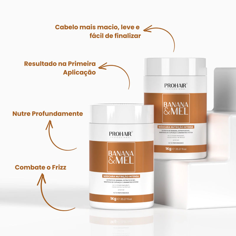 Máscara Prohair Nutrição Intensa Banana e Mel 1KG