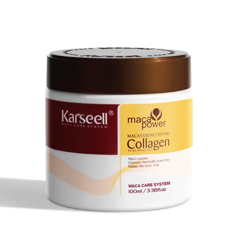 Máscara Capilar de Colágeno Karseell 100ml – Reparação Profunda com Óleo de Argan