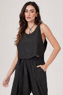 Regata Cropped Preta Yacamim A25