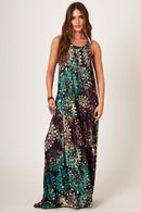 Vestido Longo De Malha Estampa Digital De Batik Yacamim D7