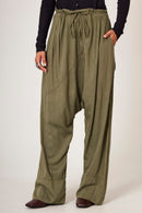 Calça Saruel Com Bolsões Verde Musgo Yacamim G1