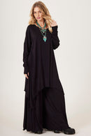 Vestido Curto Com Pontas Laterais Preto Yacamim E15