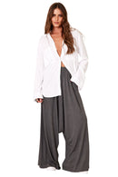 Calça Saruel De Malha Cinza Escuro Yacamim H4