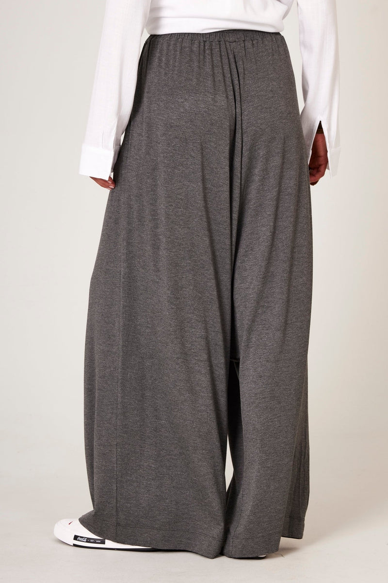 Calça Saruel De Malha Cinza Escuro Yacamim H4