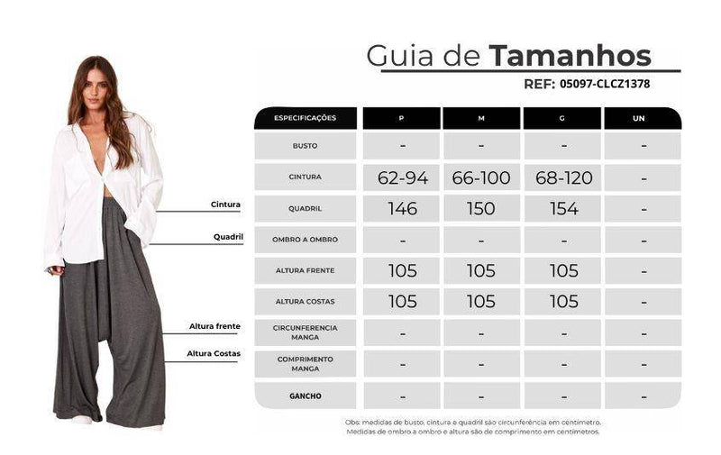 Calça Saruel De Malha Cinza Escuro Yacamim H4