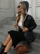 Casaco Feminino Com Touca Peluciado Nick