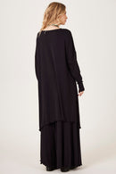 Vestido Curto Com Pontas Laterais Preto Yacamim E15