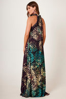 Vestido Longo De Malha Estampa Digital De Batik Yacamim D7