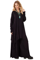 Vestido Curto Com Pontas Laterais Preto Yacamim E15