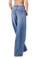 Calça Jumbo Azul Jeans Yacamim R10