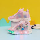 Tênis Infantil Borboletas Luzes Frozen