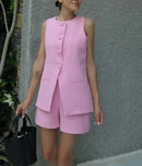 Conjunto Alfaiataria Feminino Short e Blusa - Manuella