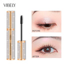 Rímel 4d fibra extra volume preto à prova de água alongamento cílios