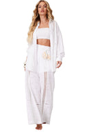 Calça Broderie Com Rendas Branca Yacamim A17