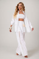 Calça Broderie Com Rendas Branca Yacamim A17