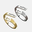 Anel Ajustável de Aço Inoxidável – Fé