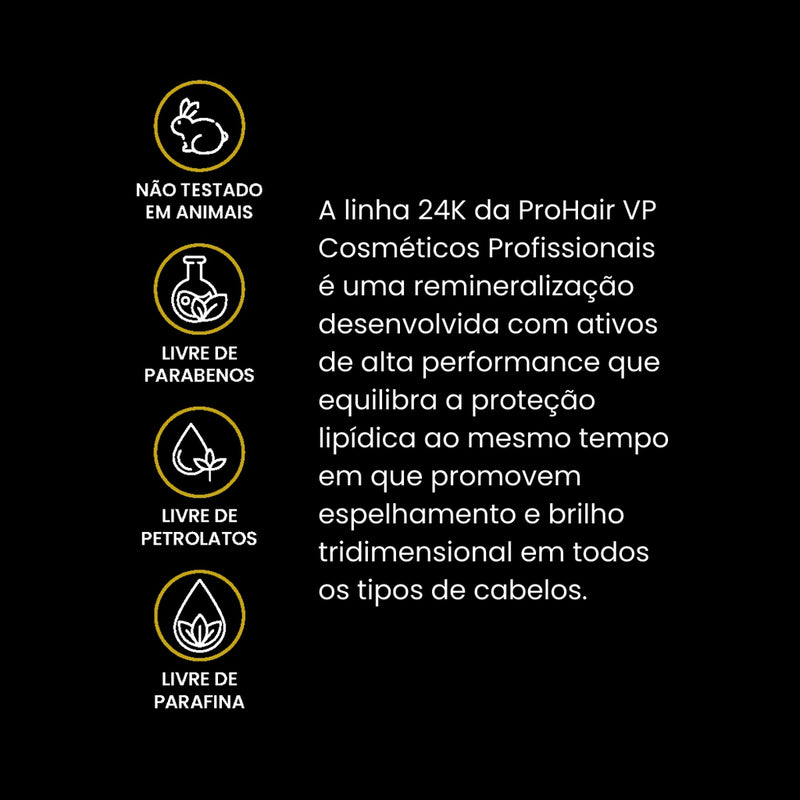 Kit Home Care Completo de Remineralização e Hidratação Ouro 24K