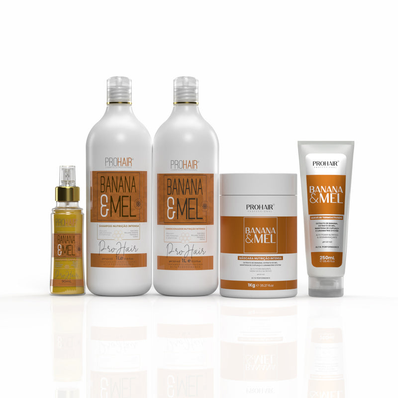 Kit Banana e Mel Nutrição Intensa Capilar 5 Itens
