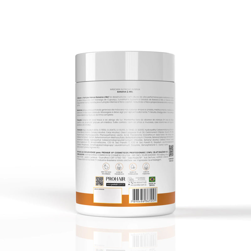 Máscara Prohair Nutrição Intensa Banana e Mel 1KG