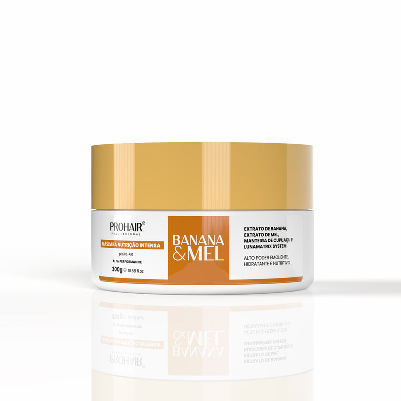 Máscara de tratamento Nutrição Intensa 300g Banana e Mel Prohair