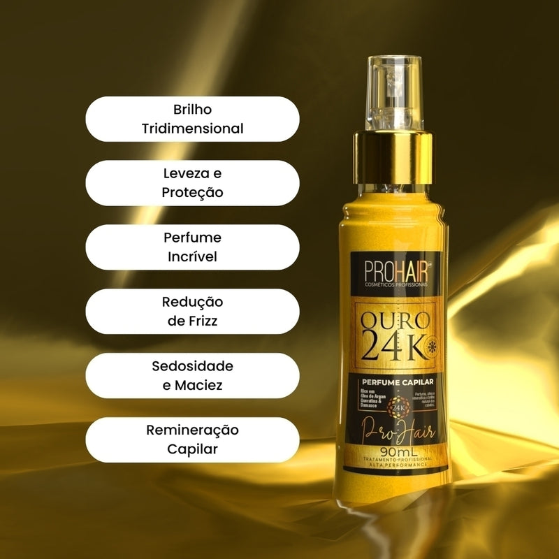 Perfume Capilar Ouro 24K 90ml Prohair