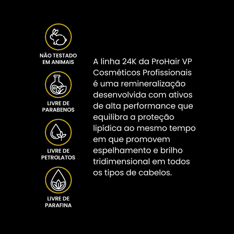 Máscara de Tratamento Ouro 24K 300g - ProHair